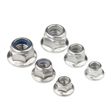 M3 M4 M5 M6 M8 M10 M12 Stainless Steel Hexagon Serrated Spinlock Flange Nut Locknut Lock Nut DIN6923